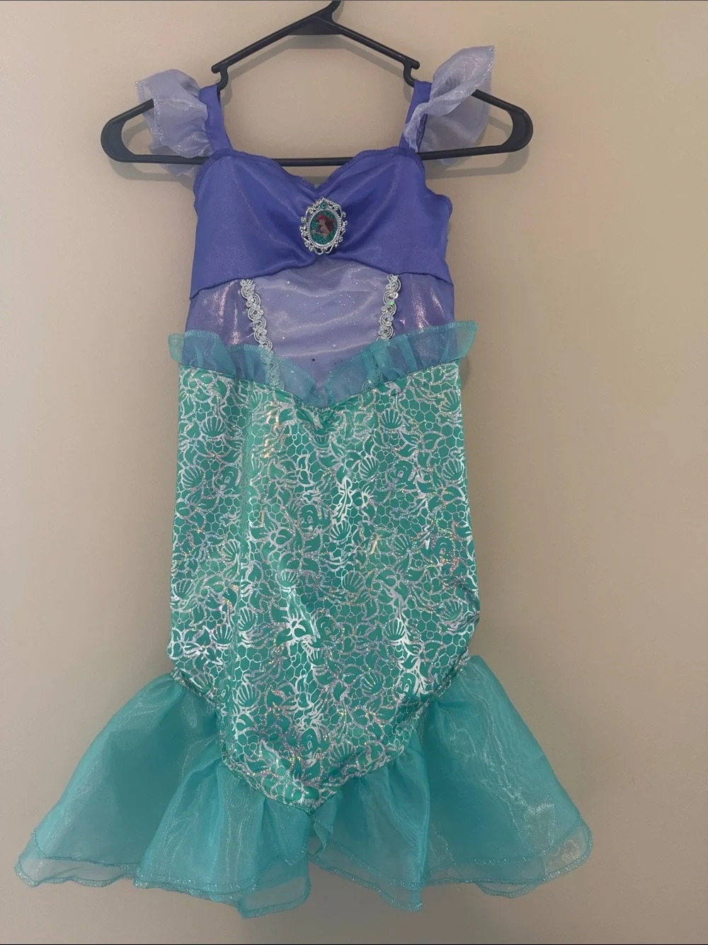 Size 4-6X Disneys Little Mermaid Purple and Teal Mermaid Kids Costume Dress